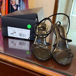 White House Black Market Black Strappy Slingback Sandals